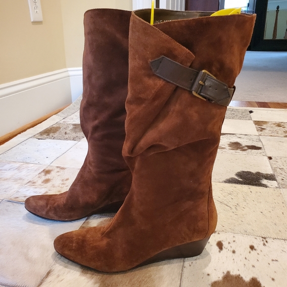 Nine West Shoes - Nine West Brown Suede Boots Sz 7